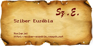 Sziber Euzébia névjegykártya